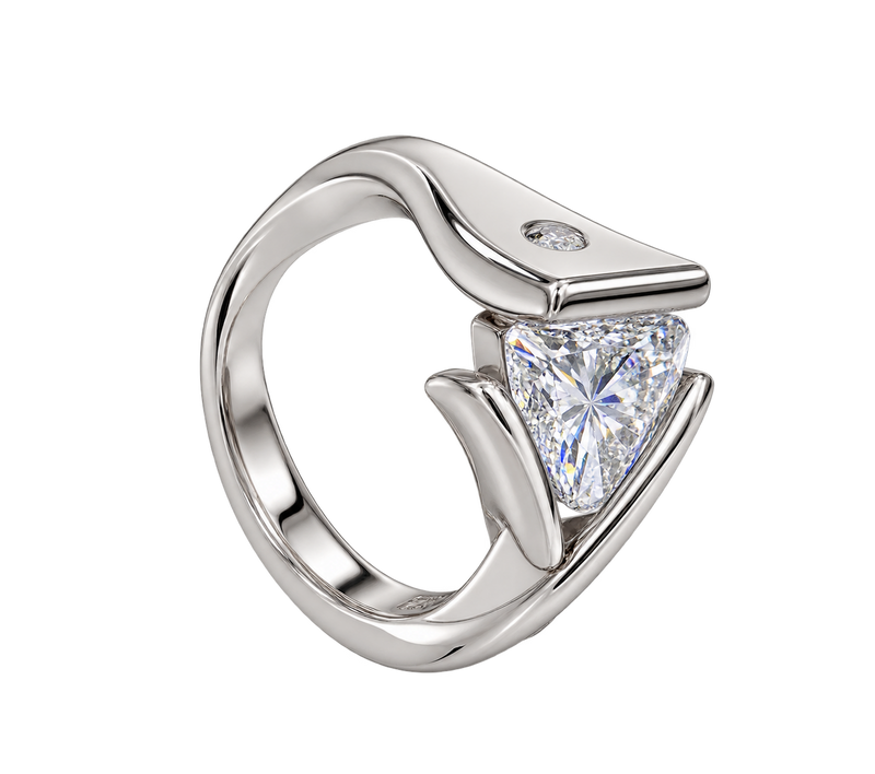 Trillion Solitaire Ring