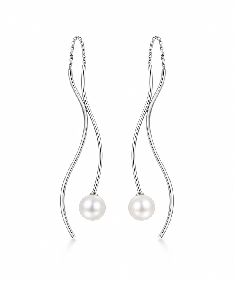 Helix Pearl Threader Earring