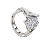 Trillion Solitaire Ring