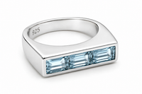 Triad Gemstone Ring