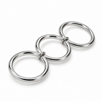 Baguette Triple Band Link Ring