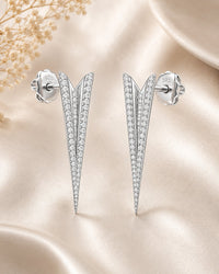 IMREVE Arrow Earrings - sterling silver pave studs
