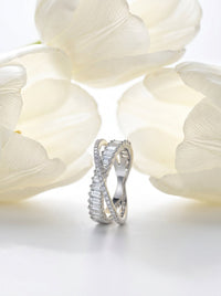 IMREVE Crisscross Ring - sterling silver crossover band