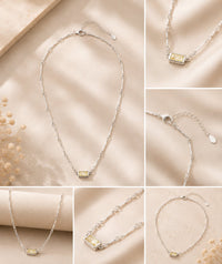 IMREVE Single Gemstone Necklace