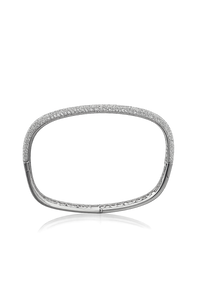 IMREVE Square Luxe Bracelet - pave sterling silver bangle